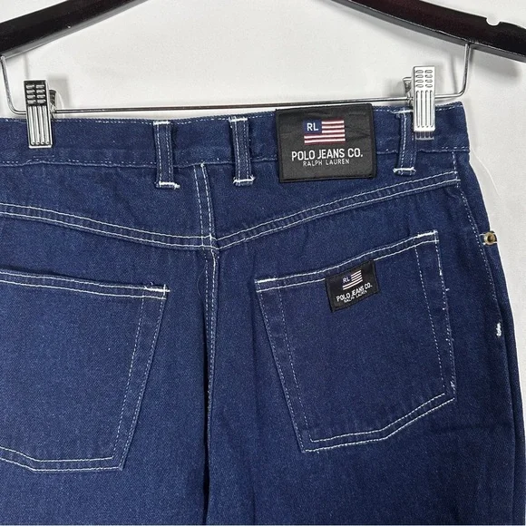 Vintage Polo Ralph Lauren Girls Jeans 100% Cotton Embroidered Floral Hem Y2K 5/6